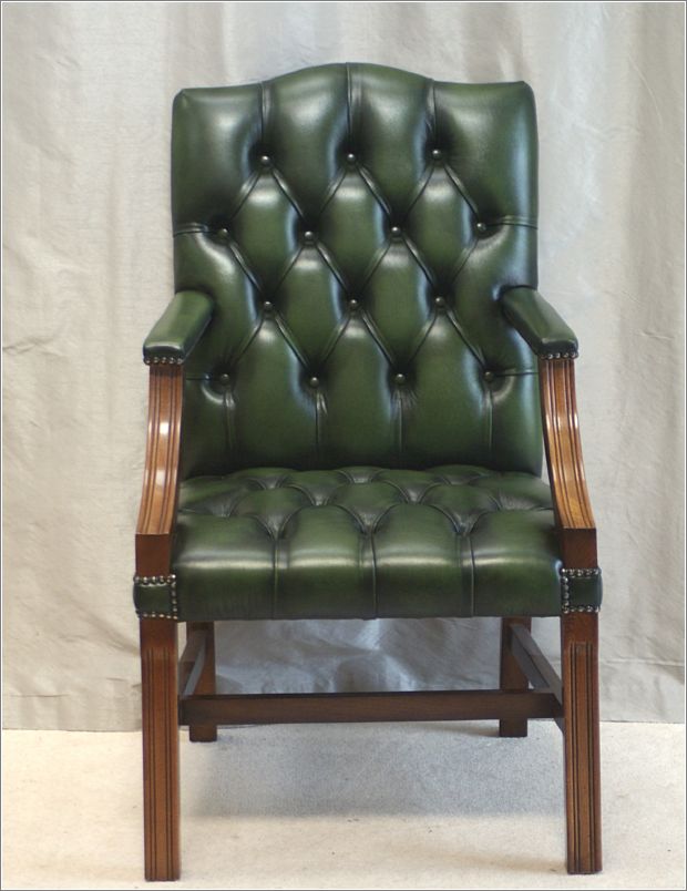 9017 Fixed Gainsborough Desk Chair in Green (2)